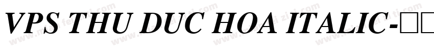 VPS Thu Duc Hoa Italic字体转换